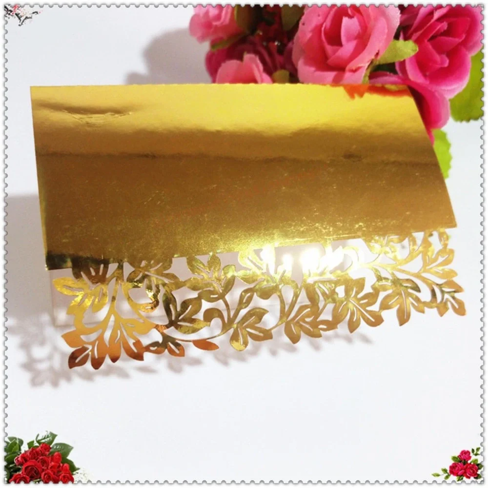 Laser Cut Lace Pattern Table Name Card Party Wedding Decor Party Table Seat Card